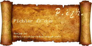 Pichler Édua névjegykártya